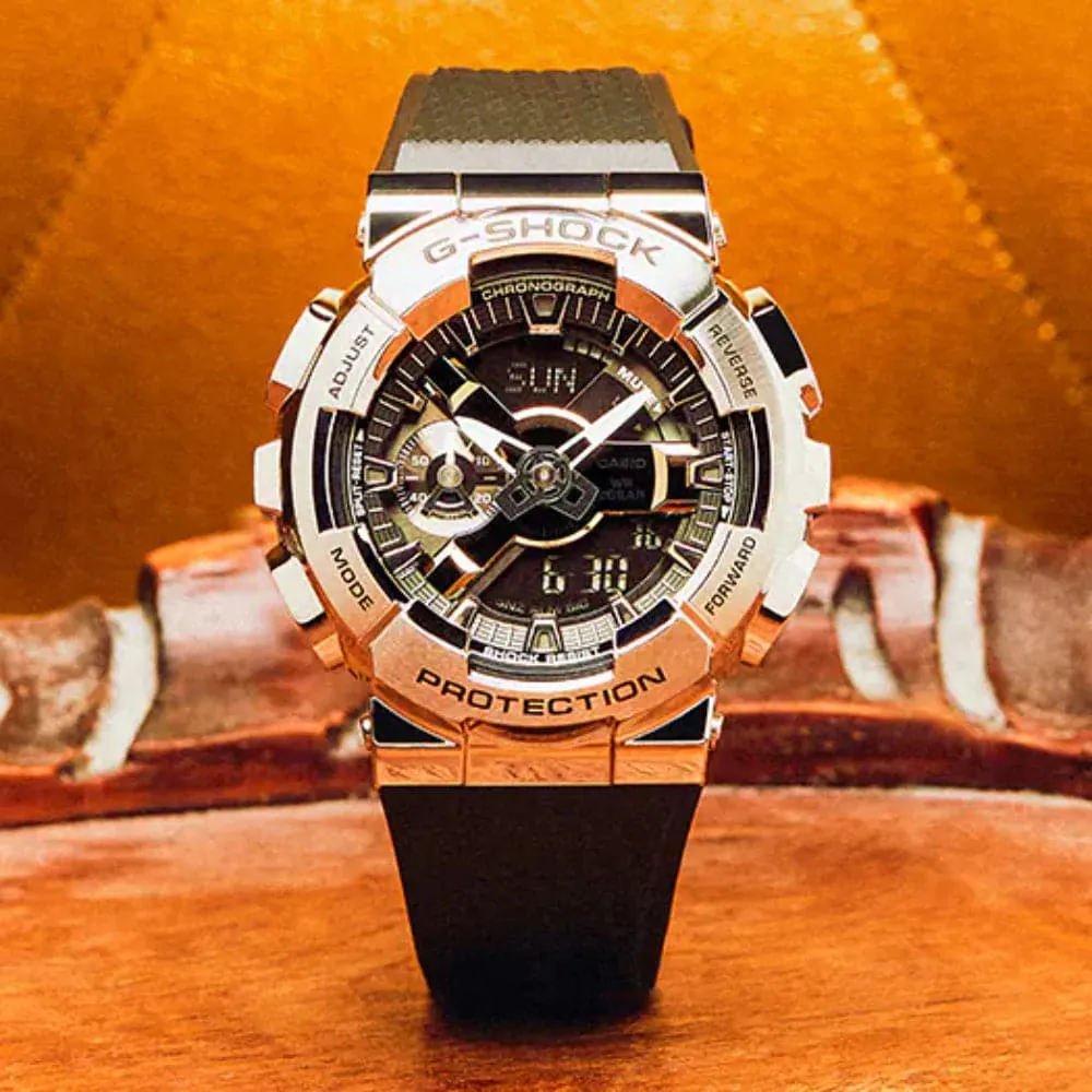   G-SHOCK GM-110-1ADF-P BLACK RESIN STRAP MEN WATCH