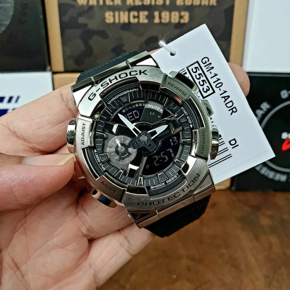   G-SHOCK GM-110-1ADF-P BLACK RESIN STRAP MEN WATCH
