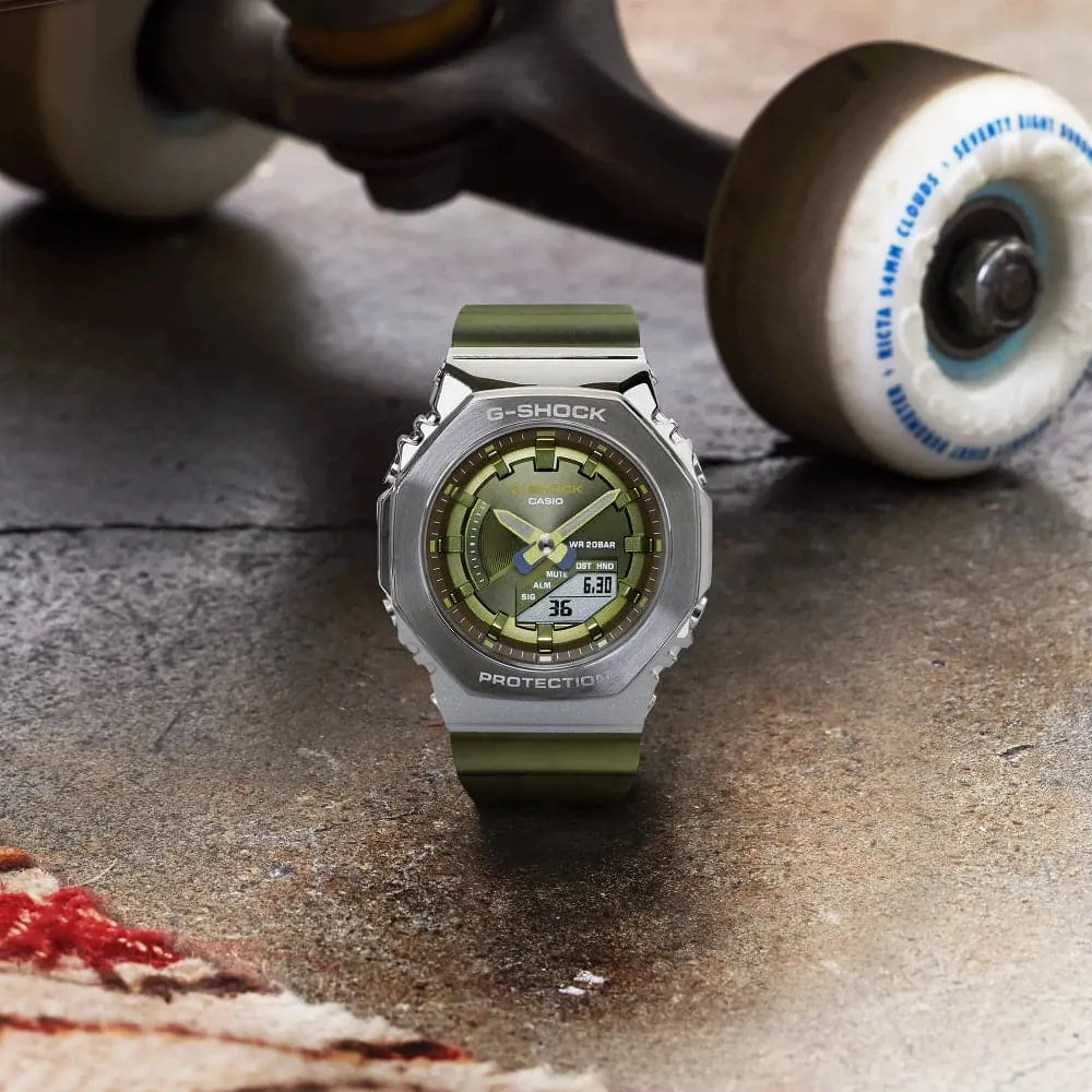   G-SHOCK GM-S2100-3ADR-P GREEN RESIN STRAP WOMEN WATCH