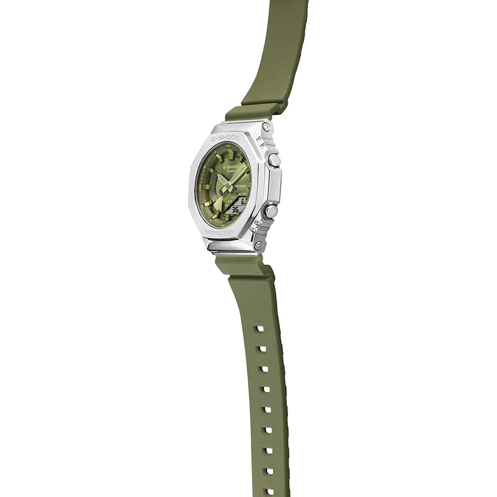   G-SHOCK GM-S2100-3ADR-P GREEN RESIN STRAP WOMEN WATCH