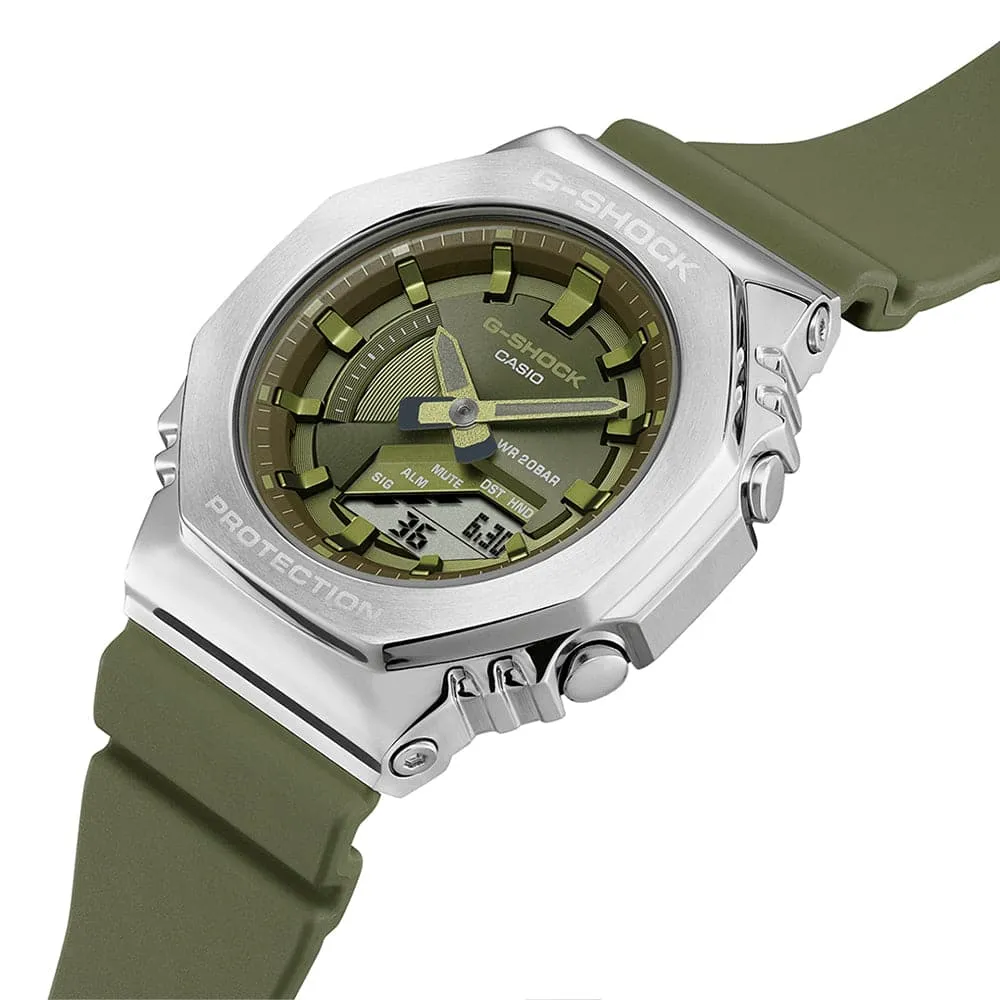   G-SHOCK GM-S2100-3ADR-P GREEN RESIN STRAP WOMEN WATCH