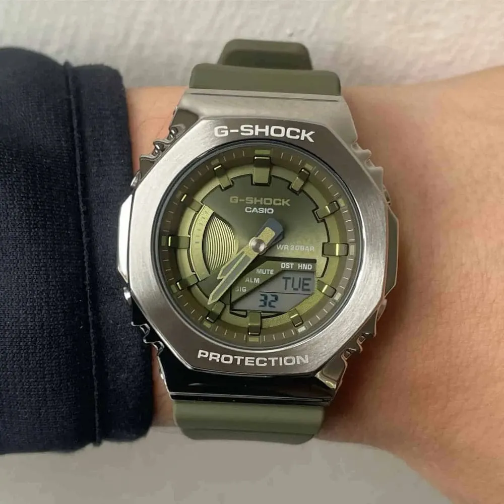   G-SHOCK GM-S2100-3ADR-P GREEN RESIN STRAP WOMEN WATCH