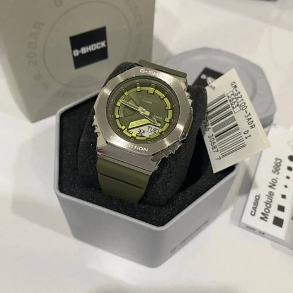   G-SHOCK GM-S2100-3ADR-P GREEN RESIN STRAP WOMEN WATCH