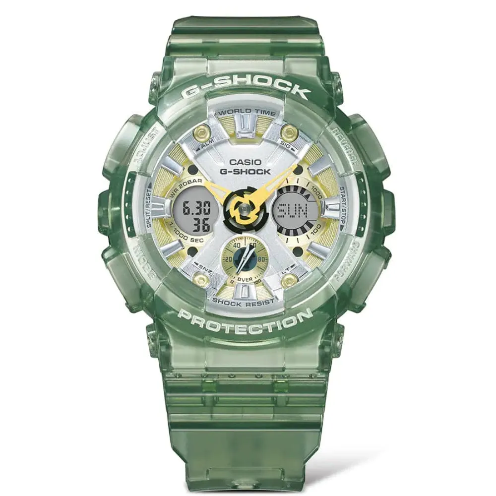   G-SHOCK GMA-S120GS-3A-P TRANSPARENT RESIN STRAP UNISEX WATCH