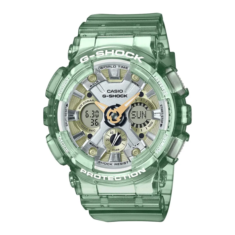 CASIO G-SHOCK GMA-S120GS-3A-P TRANSPARENT RESIN STRAP UNISEX WATCH 