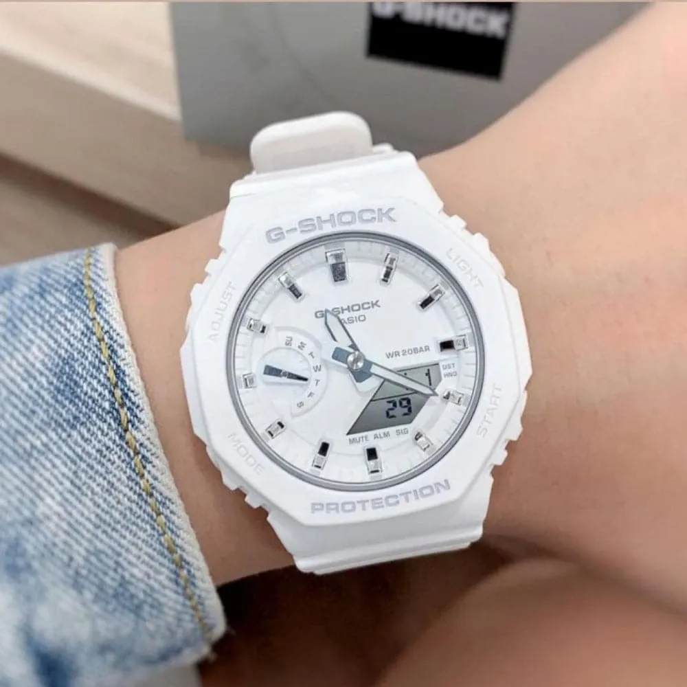   G-SHOCK GMA-S2100-7ADR-P WHITE RESIN STRAP WOMEN WATCH