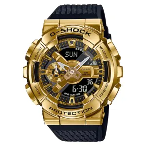 Casio G-Shock Gold Dial Black Resin Strap Men Watch GM-110VG-1A9DR 