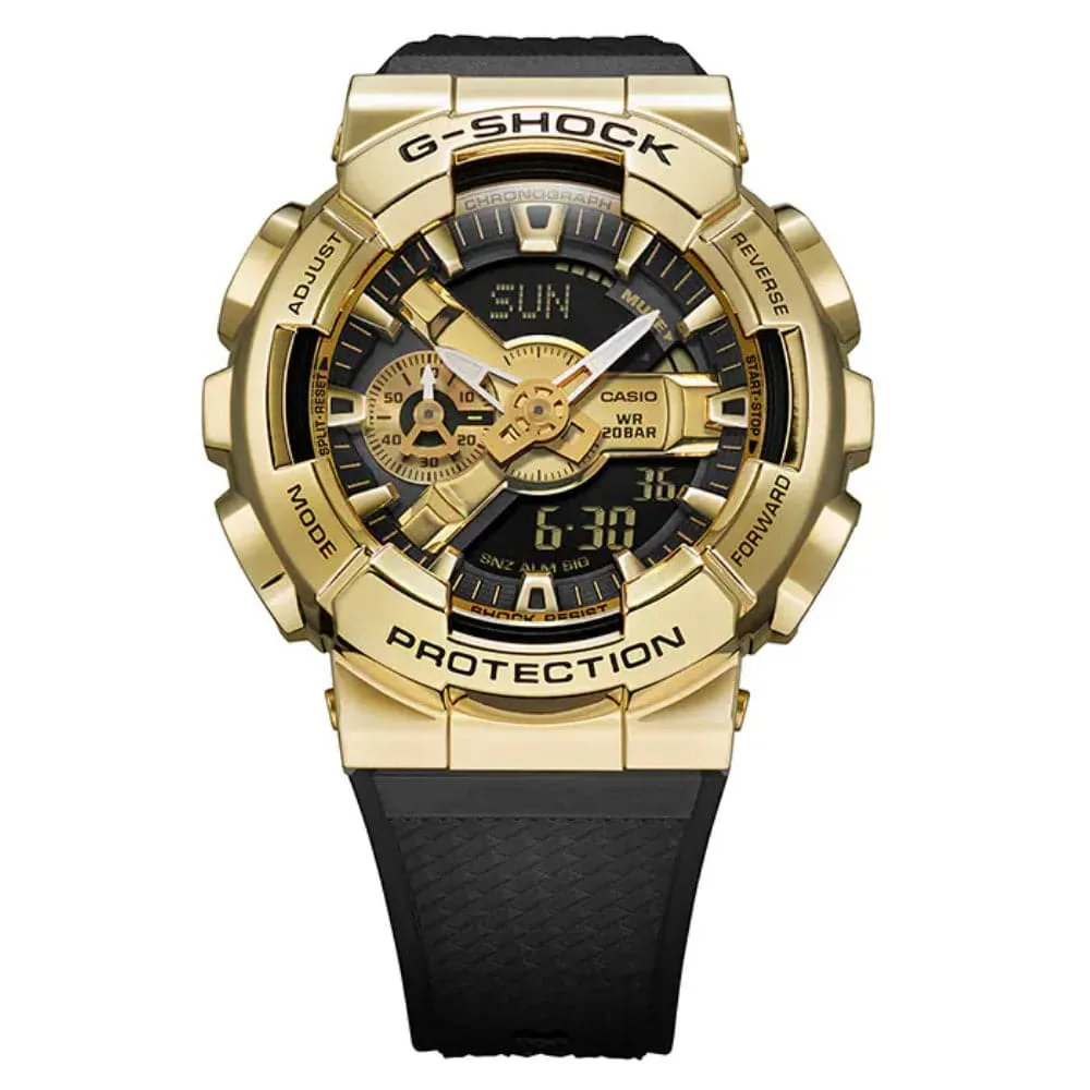   G-Shock Gold Dial Black Resin Strap Men Watch GM-110VG-1A9DR
