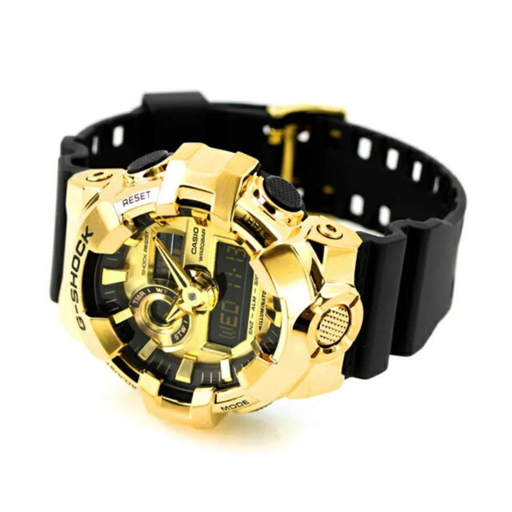   G-Shock Gold Dial Black Resin Strap Men Watch GM-700G-9ADR-P