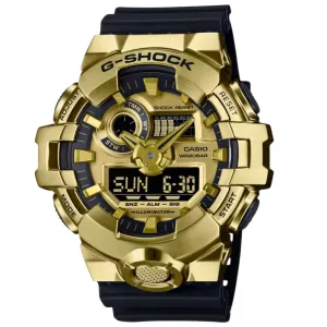 Casio G-Shock Gold Dial Black Resin Strap Men Watch GM-700G-9ADR-P 