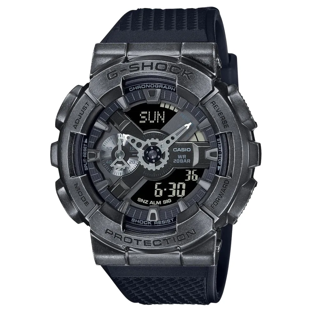 Casio G-Shock Gray Case Black Resin Strap Men Watch GM-110VB-1ADR 