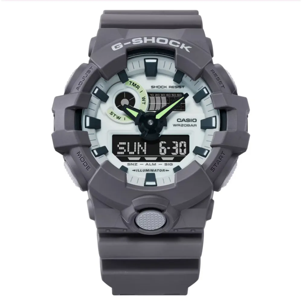   G-Shock Gray Resin Strap Men Watch GA-700HD-8ADR