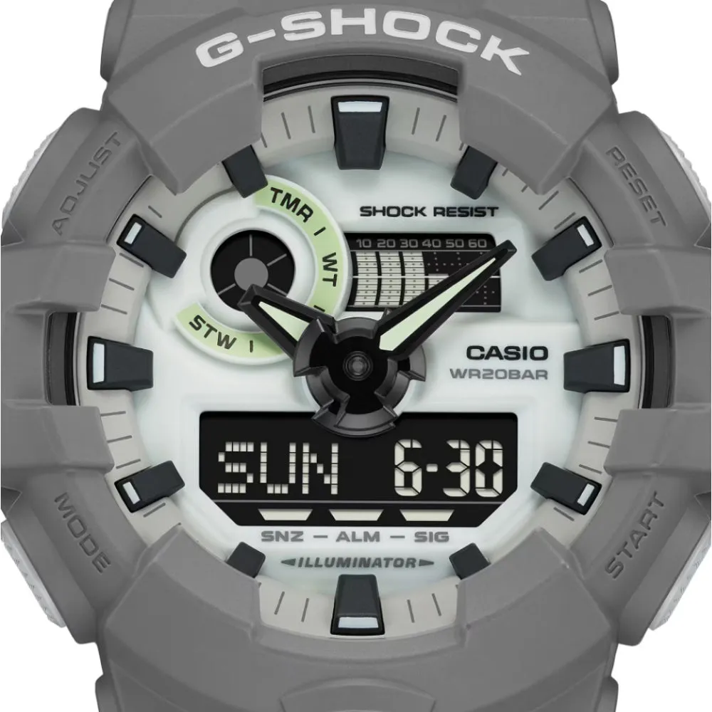   G-Shock Gray Resin Strap Men Watch GA-700HD-8ADR