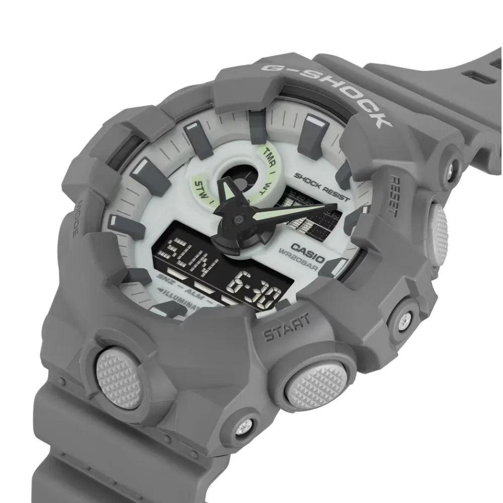   G-Shock Gray Resin Strap Men Watch GA-700HD-8ADR