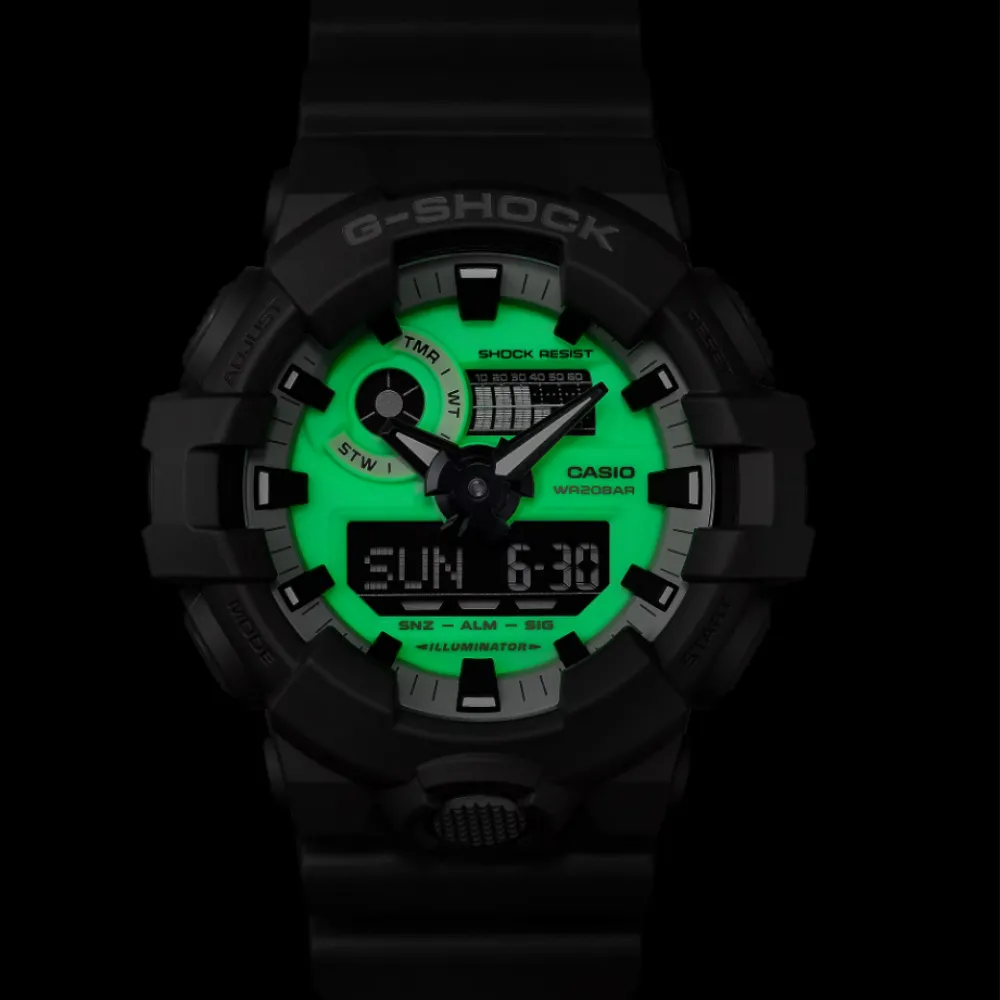   G-Shock Gray Resin Strap Men Watch GA-700HD-8ADR