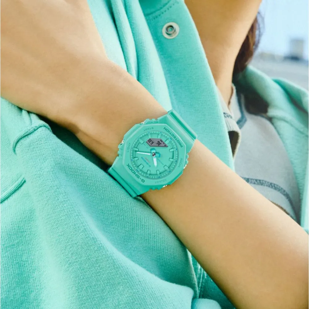   G-Shock Green Resin Strap Women Watch GMA-P2100-2ADR-P