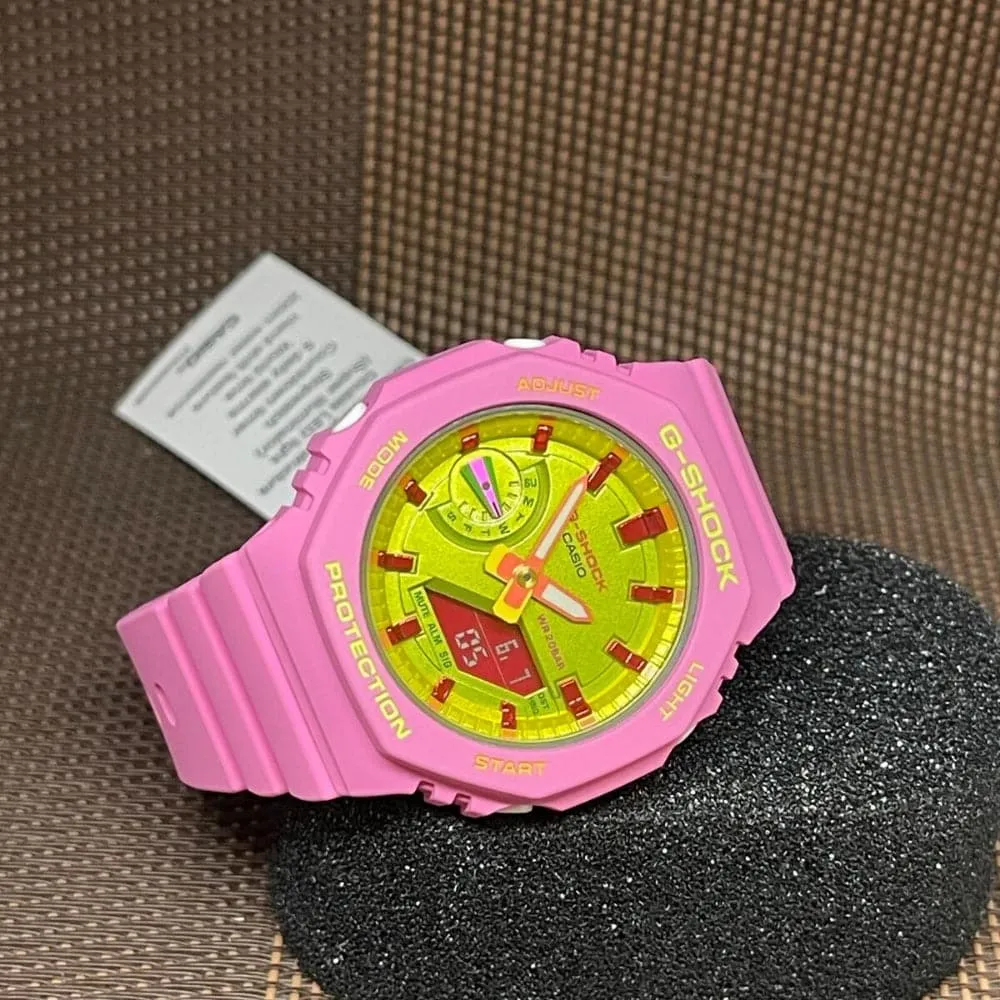   G-Shock Pink Resin Strap Women Watch GMA-S2100BS-4ADR-P