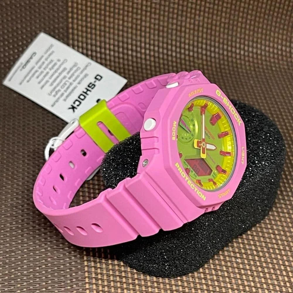   G-Shock Pink Resin Strap Women Watch GMA-S2100BS-4ADR-P