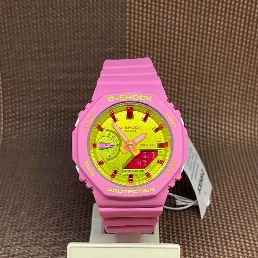   G-Shock Pink Resin Strap Women Watch GMA-S2100BS-4ADR-P