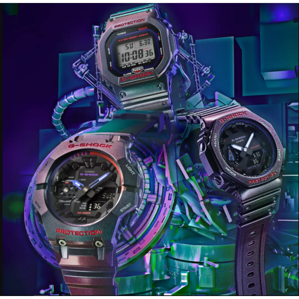   G-Shock Purple Resin Strap Men Watch GA-2100AH-6ADR-P