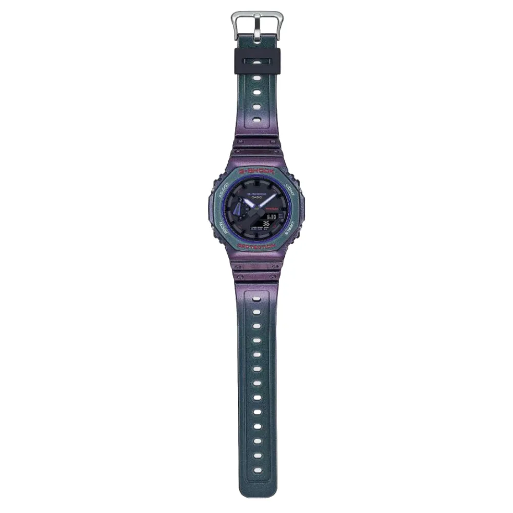   G-Shock Purple Resin Strap Men Watch GA-2100AH-6ADR-P