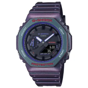 Casio G-Shock Purple Resin Strap Men Watch GA-2100AH-6ADR-P 