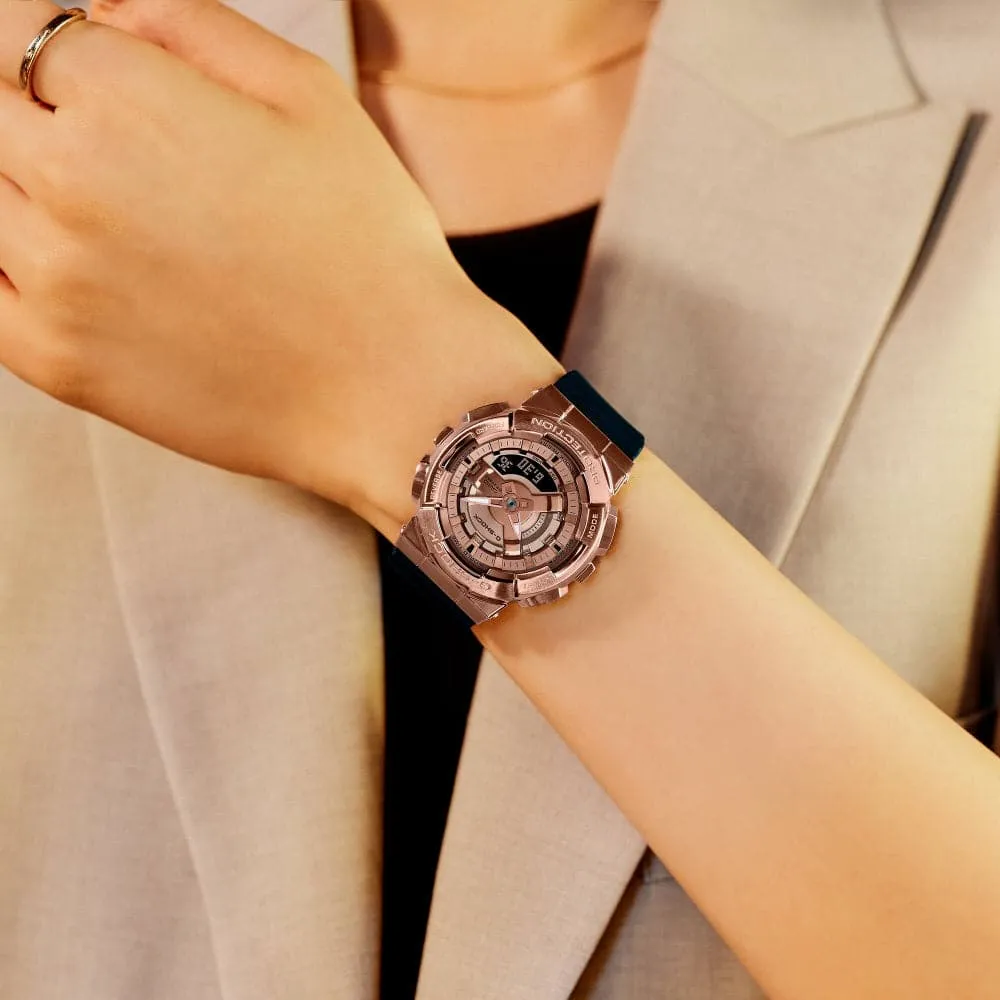   G-Shock Rose Gold Dial Black Resin Strap Unisex Watch GM-S110PG-1ADR-P