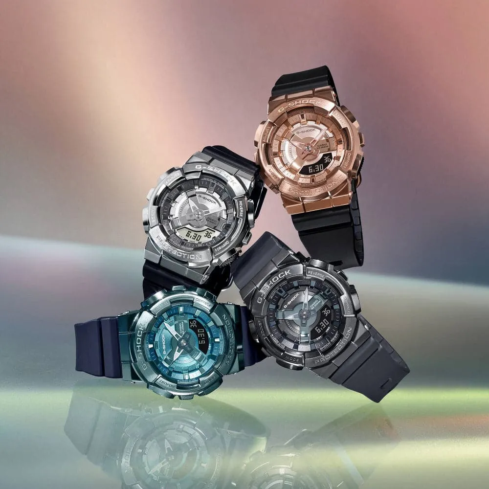   G-Shock Rose Gold Dial Black Resin Strap Unisex Watch GM-S110PG-1ADR-P