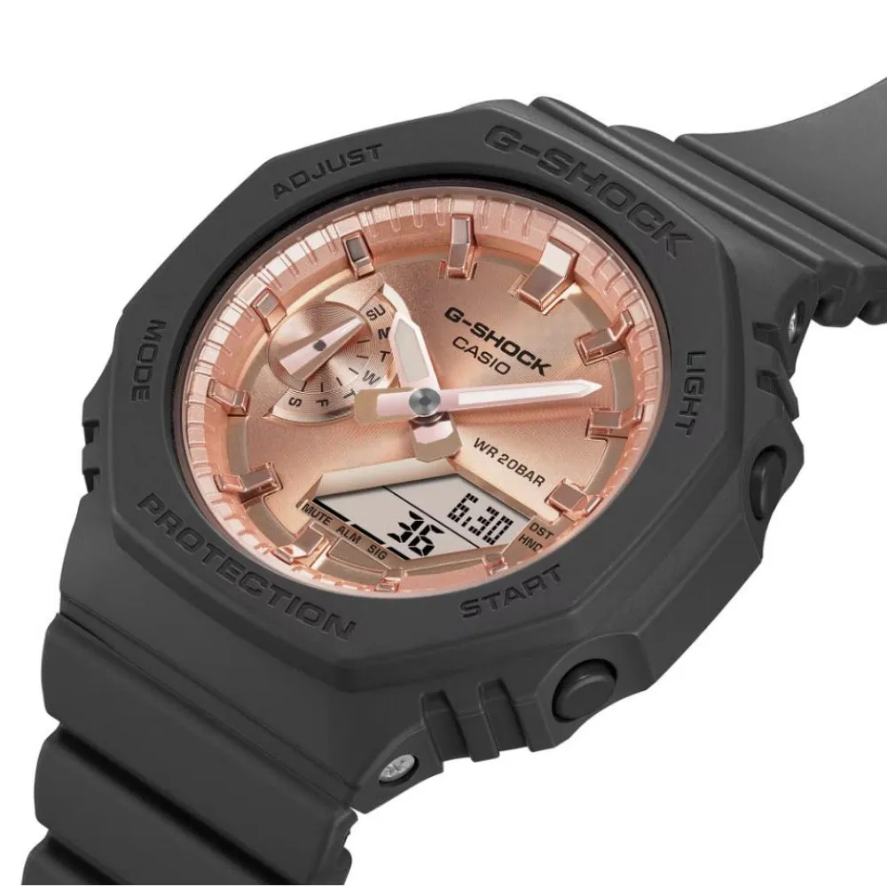   G-Shock Rose Gold Dial Resin Strap Women Watch GMA-S2100MD-1ADR-P