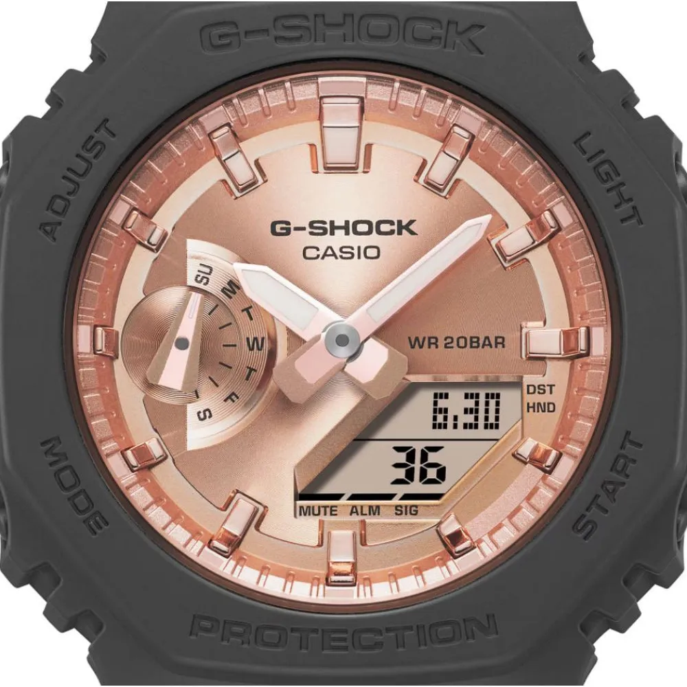   G-Shock Rose Gold Dial Resin Strap Women Watch GMA-S2100MD-1ADR-P