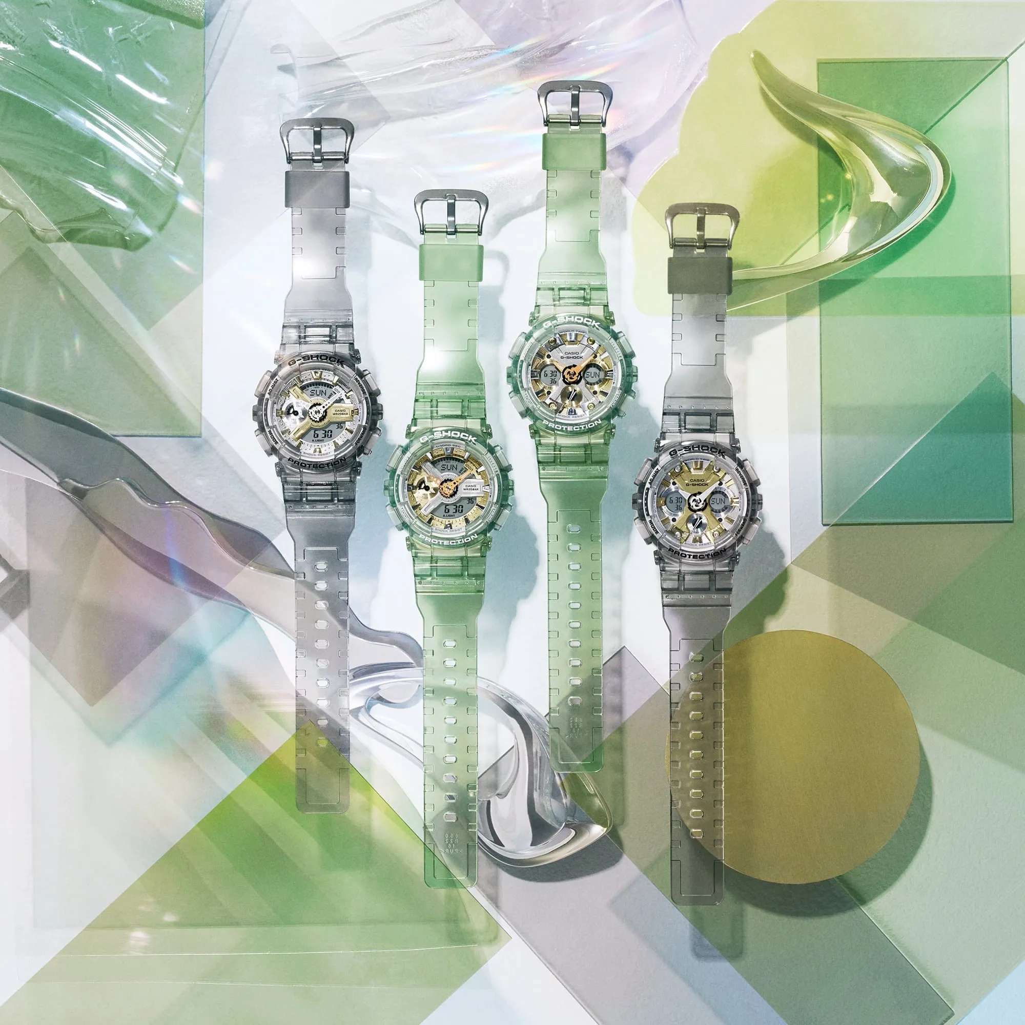   G-Shock Transparent Green Resin Band GMA-S120GS-3ADR-P