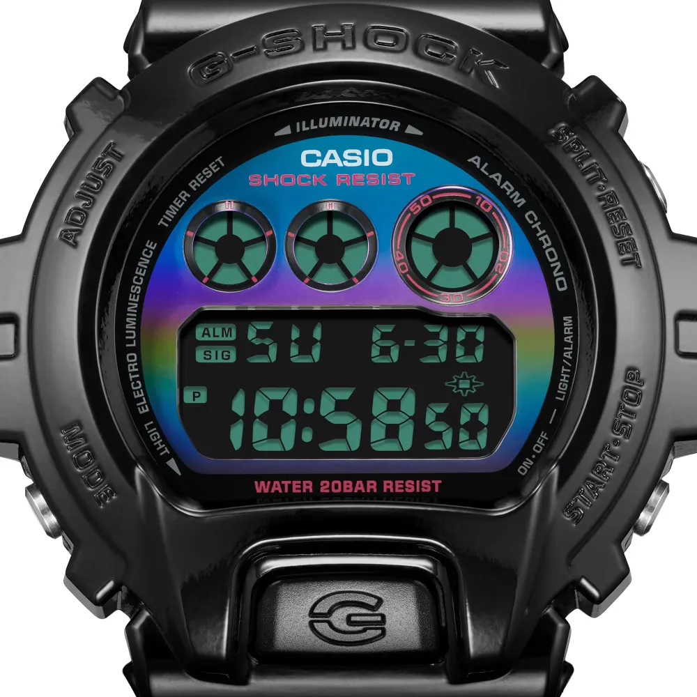   G-Shock Virtual Rainbow Black Resin Strap Men's Watch DW-6900RGB-1DR-P