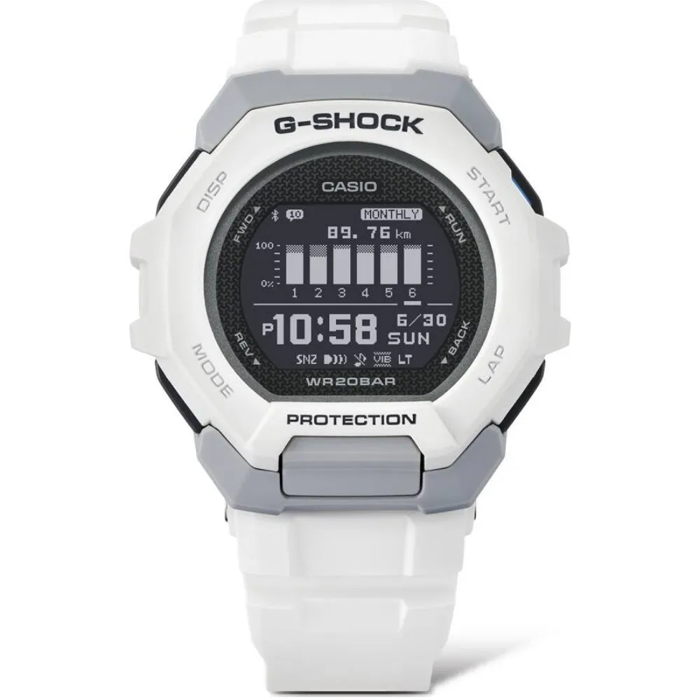   G-Shock White Resin Band Watch GBD-300-7DR