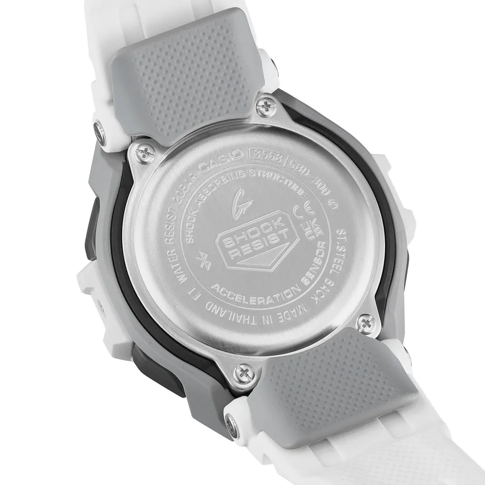   G-Shock White Resin Band Watch GBD-300-7DR