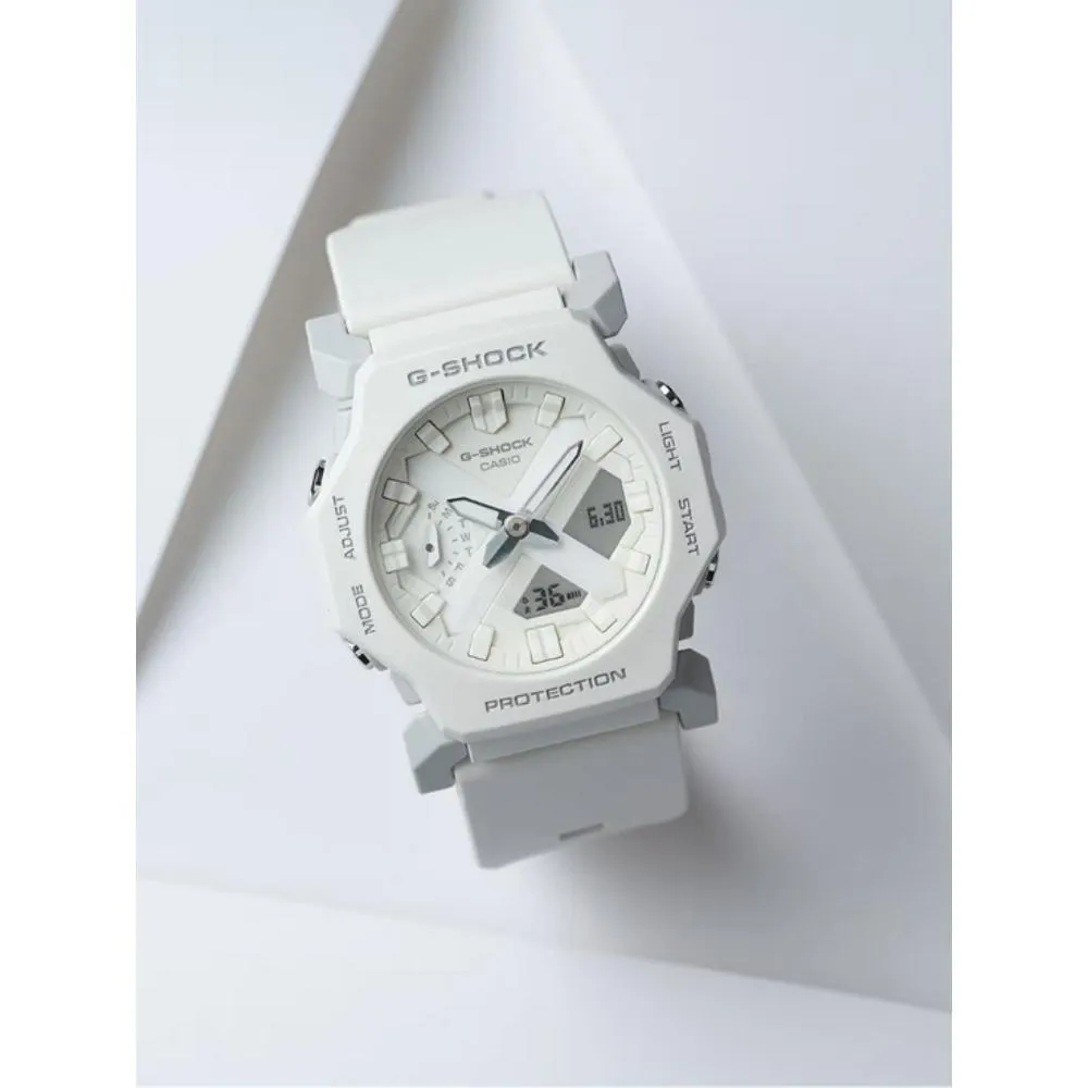   G-Shock White Resin Strap Shock Resistant Unisex Watch GA-2300-7ADR