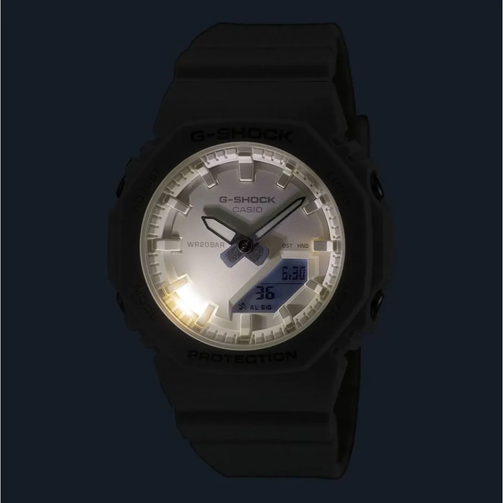   G-Shock White Resin Strap Women Watch GMA-P2100-7ADR-P