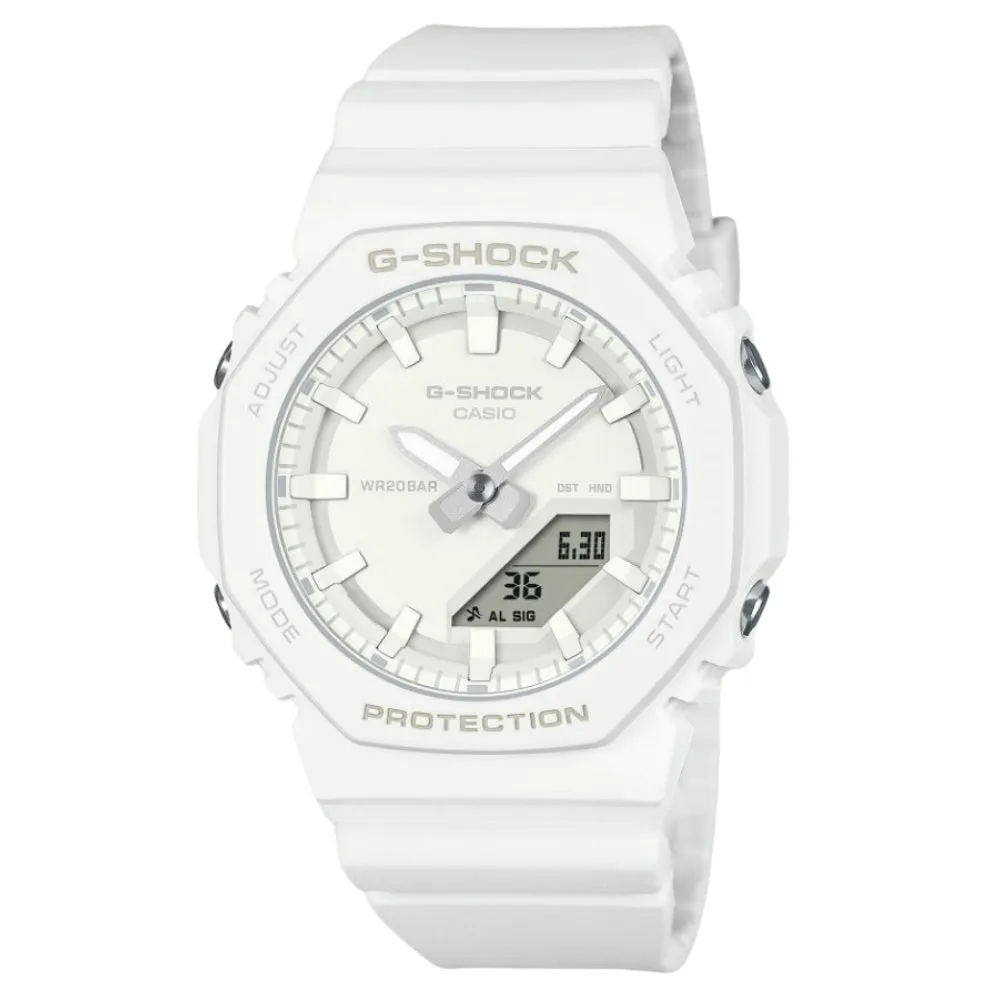 Casio G-Shock White Resin Strap Women Watch GMA-P2100-7ADR-P 