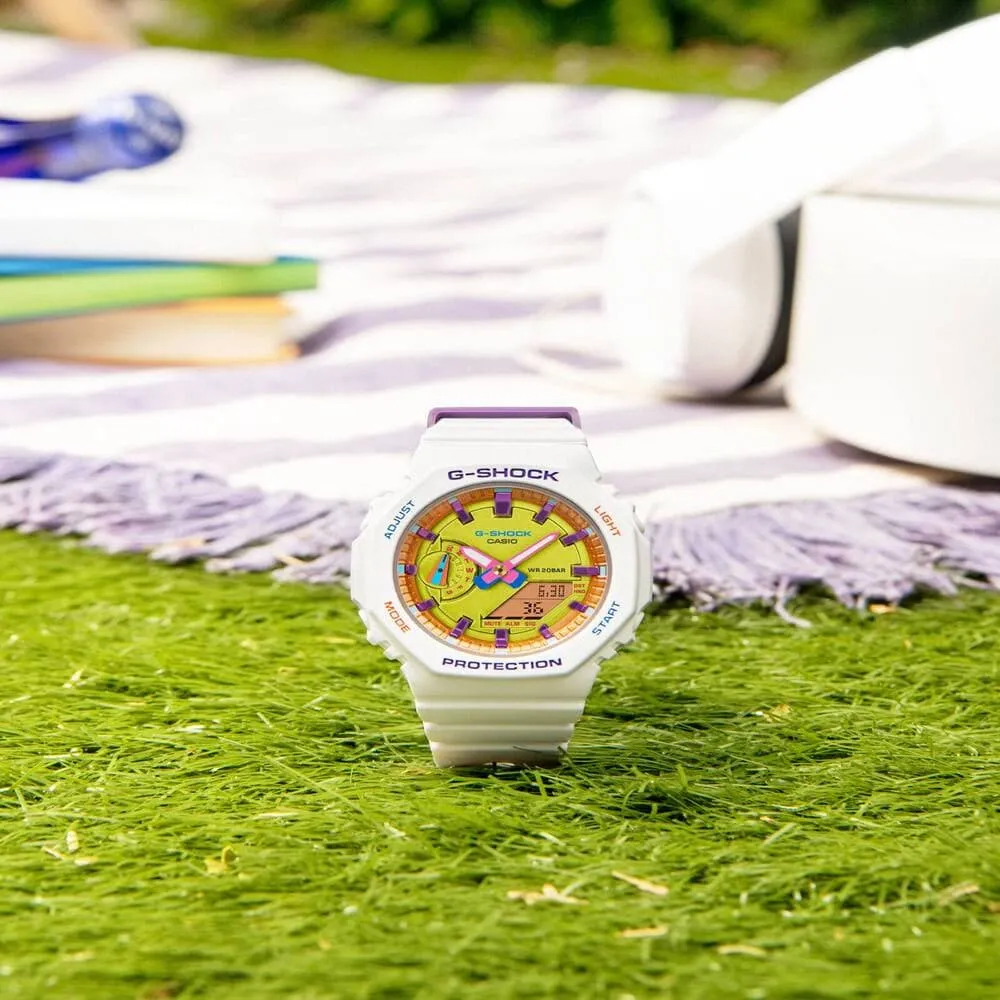   G-Shock White Resin Strap Women Watch GMA-S2100BS-7ADR-P