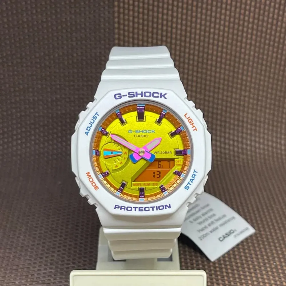   G-Shock White Resin Strap Women Watch GMA-S2100BS-7ADR-P