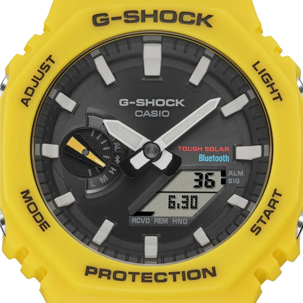   G-Shock Yellow Resin Strap Men Watch GA-B2100C-9ADR-P