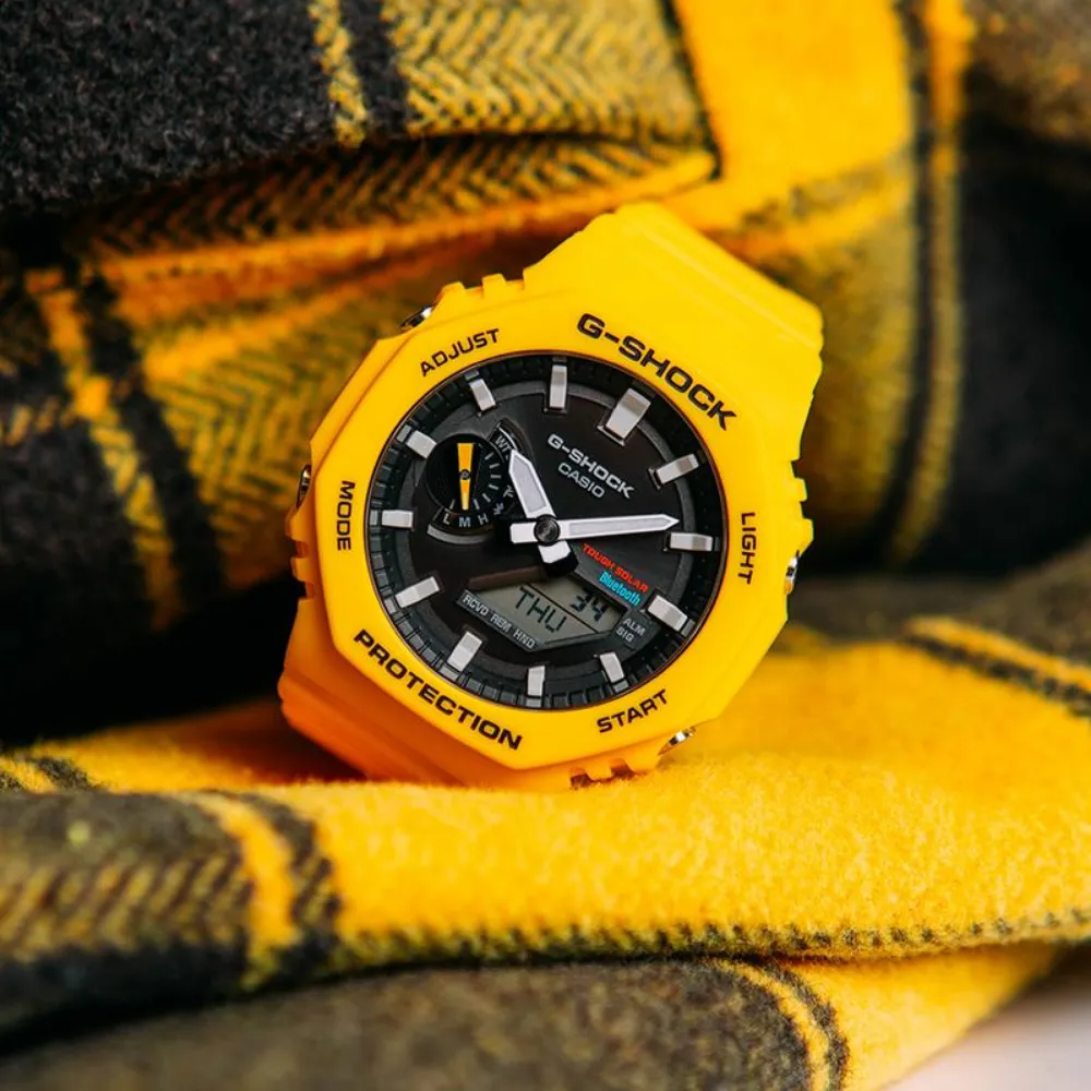   G-Shock Yellow Resin Strap Men Watch GA-B2100C-9ADR-P