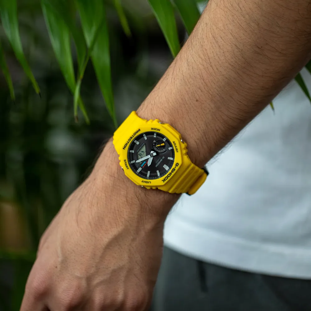   G-Shock Yellow Resin Strap Men Watch GA-B2100C-9ADR-P