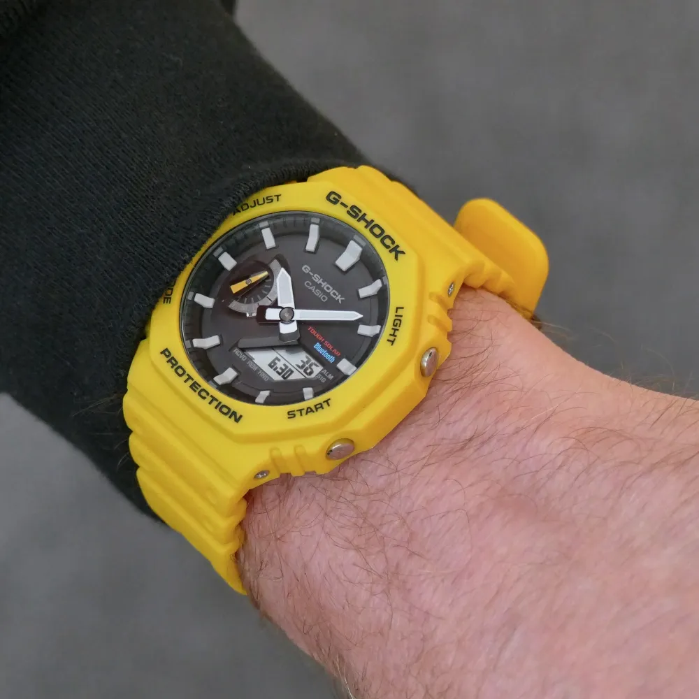   G-Shock Yellow Resin Strap Men Watch GA-B2100C-9ADR-P
