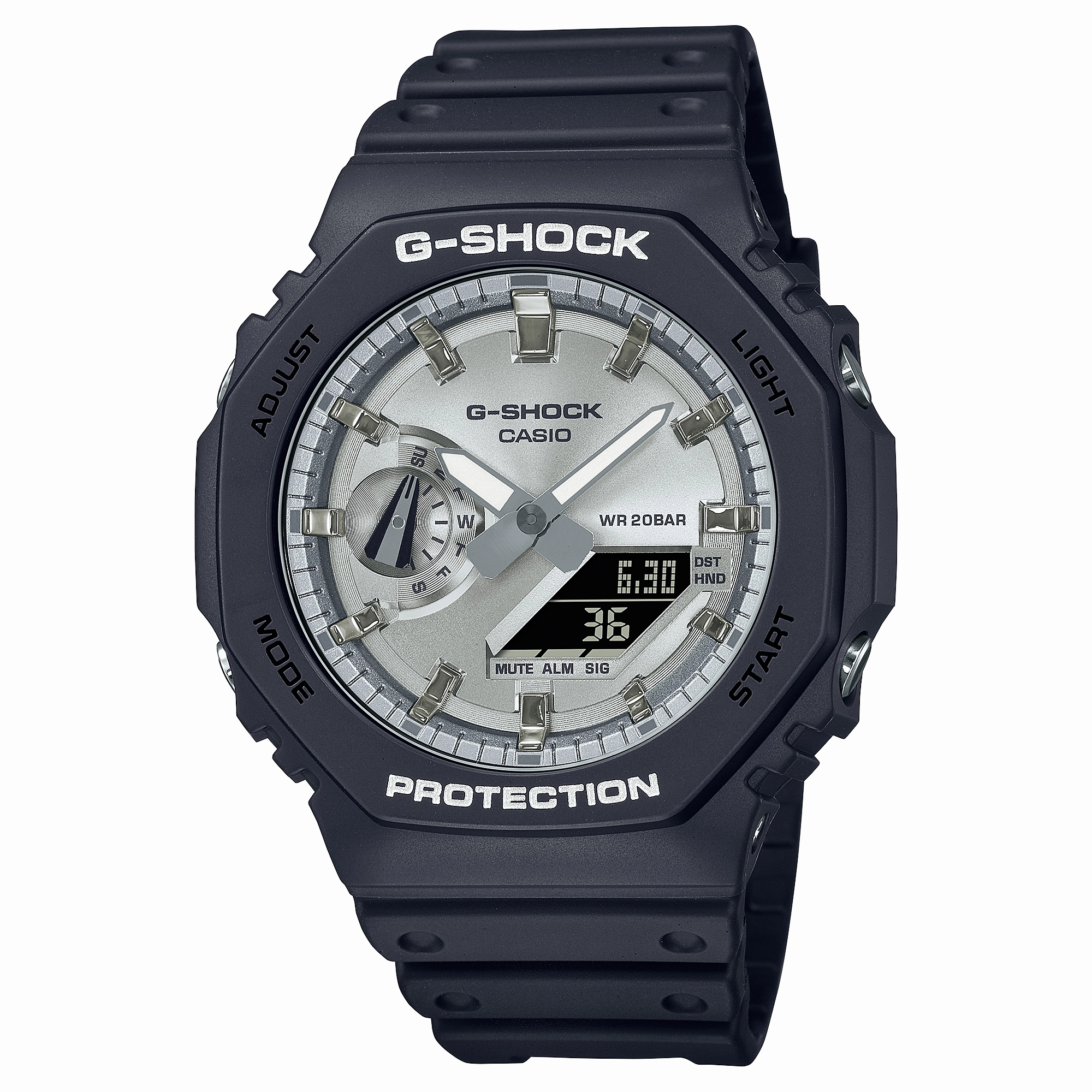 G-Shock Analog Digital Black Resin Band Watch GA2100SB-1A 