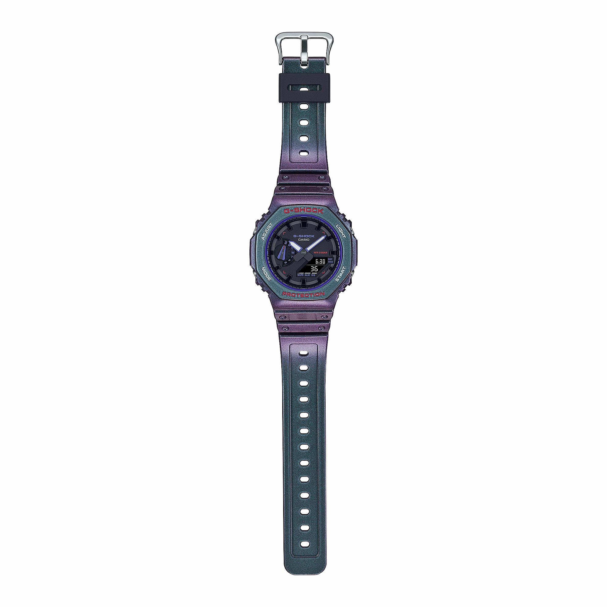 G-Shock Analog Digital DUO Aim High Purple Resin Band Watch GA2100AH-6A