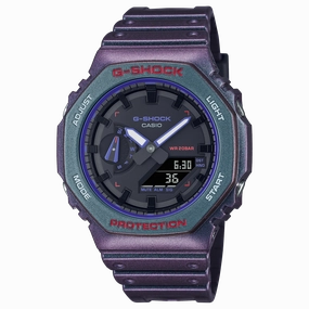 G-Shock Analog Digital DUO Aim High Purple Resin Band Watch GA2100AH-6A 