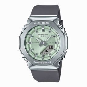 G-Shock Analog Digital Green Dial Grey Resin Band Watch GMS2110-3A 