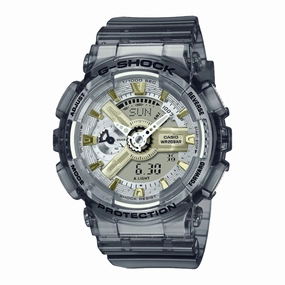 G-Shock Analog Digital Grey Dial Transparent Resin Band Watch GMAS110GS-8A 