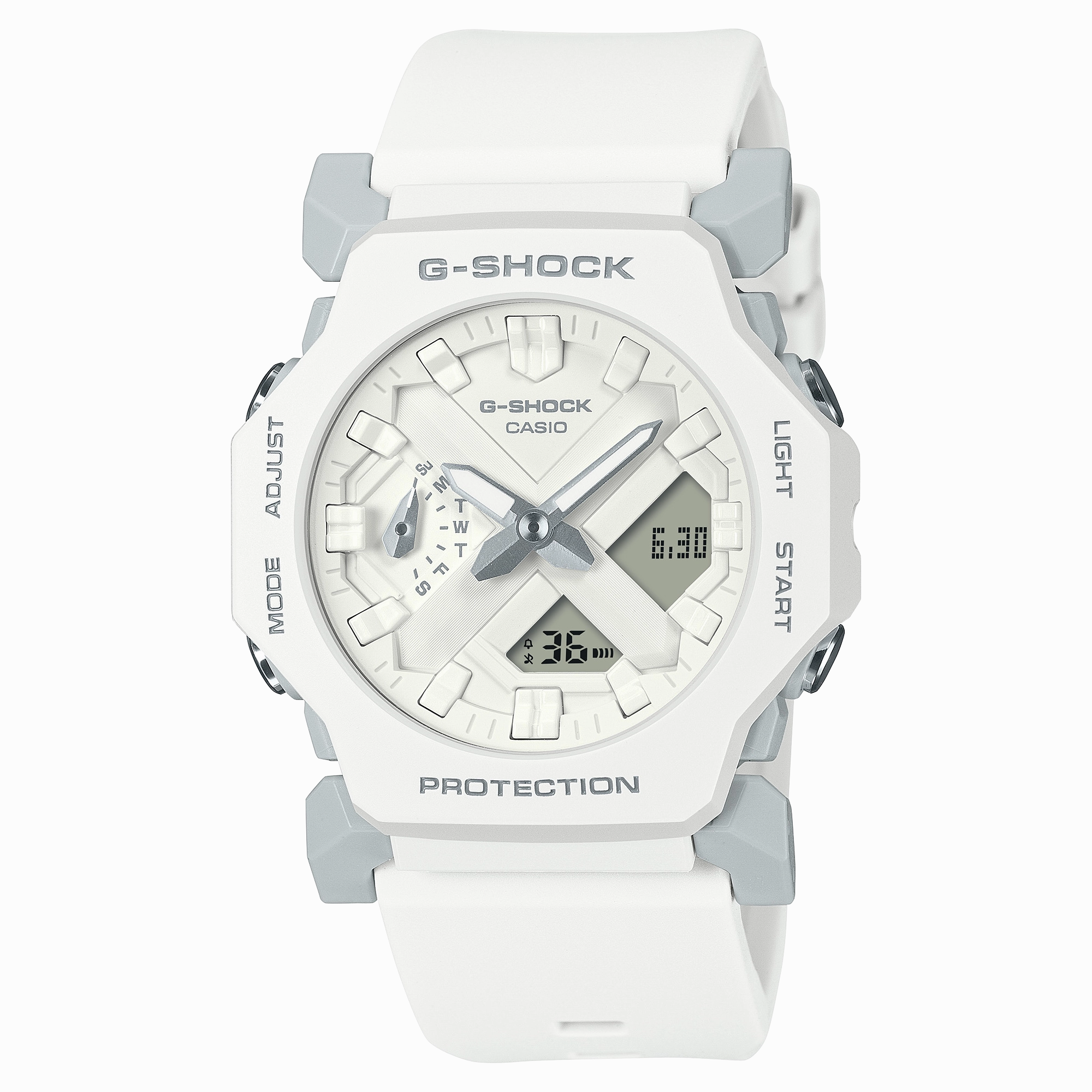 G-Shock Analog Digital White Resin Band Watch GA2300-7A 