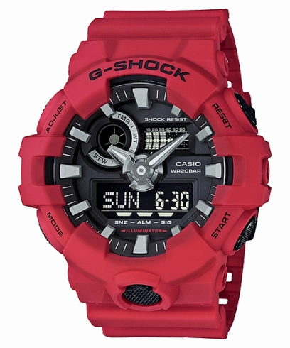 G Shock Duo Red World Time Mens Watch GA700-4A 